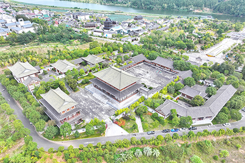 航拍考亭書院全景。(吳大灼 攝)