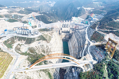 ◎ 十月三十日,航拍中國創「五項世界之最」的水利樞紐工程——陝西東莊水利樞紐工程全景。 (無人機照片) (彭書園 攝)