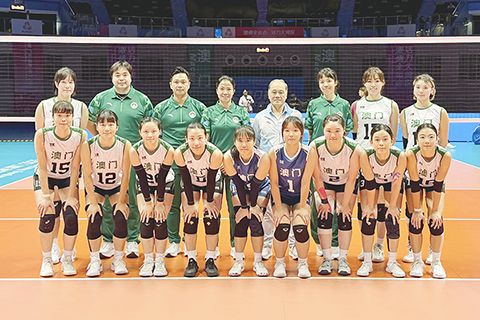 ◎ 全運澳門女排合影。
