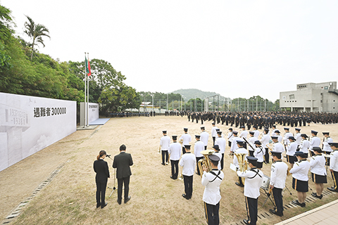 ◎ 岑浩輝昨日舉行南京大屠殺死難者國家公祭日活動。