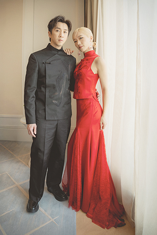 ◎ 陳漢典與黃路梓茵新婚。