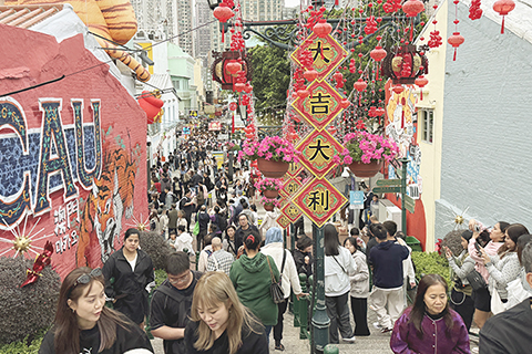 ◎ 「農曆新年行人專用區」秩序良好。