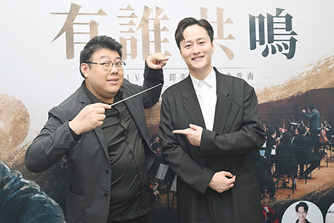 ◎ 謝東閔(右)與郭子健因為合作《麻雀樂團》成為好友。