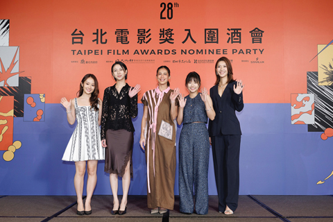 ◎ 影后入圍者(左起)方郁婷、馬士媛、安潔兒.艾奎諾、林怡婷、余香凝。