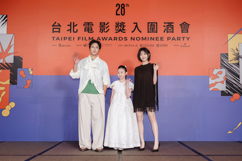 ◎ 最佳新演員入圍者(左起)林澤凱、葉子綺、何曼希。