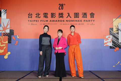 ◎ 最佳女配角入圍者(左起)陳雪甄、翁倩玉、9m88。