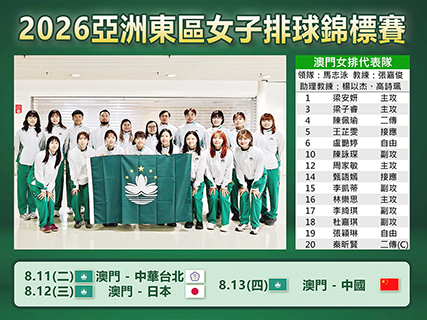 ◎ 澳門女排明日與中國台北對陣,力爭佳績。