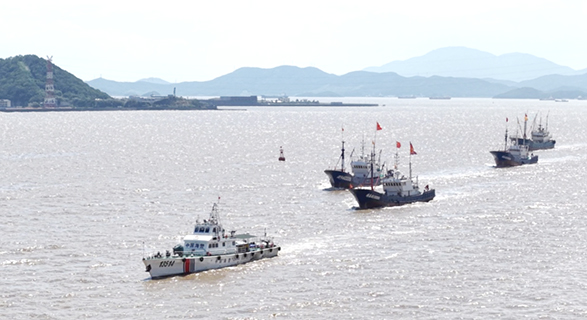 中國海洋伏季休漁圓滿收官。 (中國海警局 供圖)